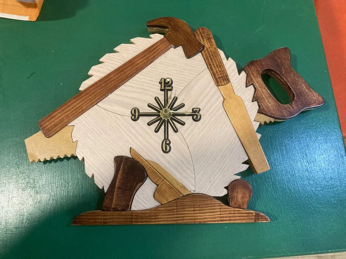 Hand made carpenter clock free postage