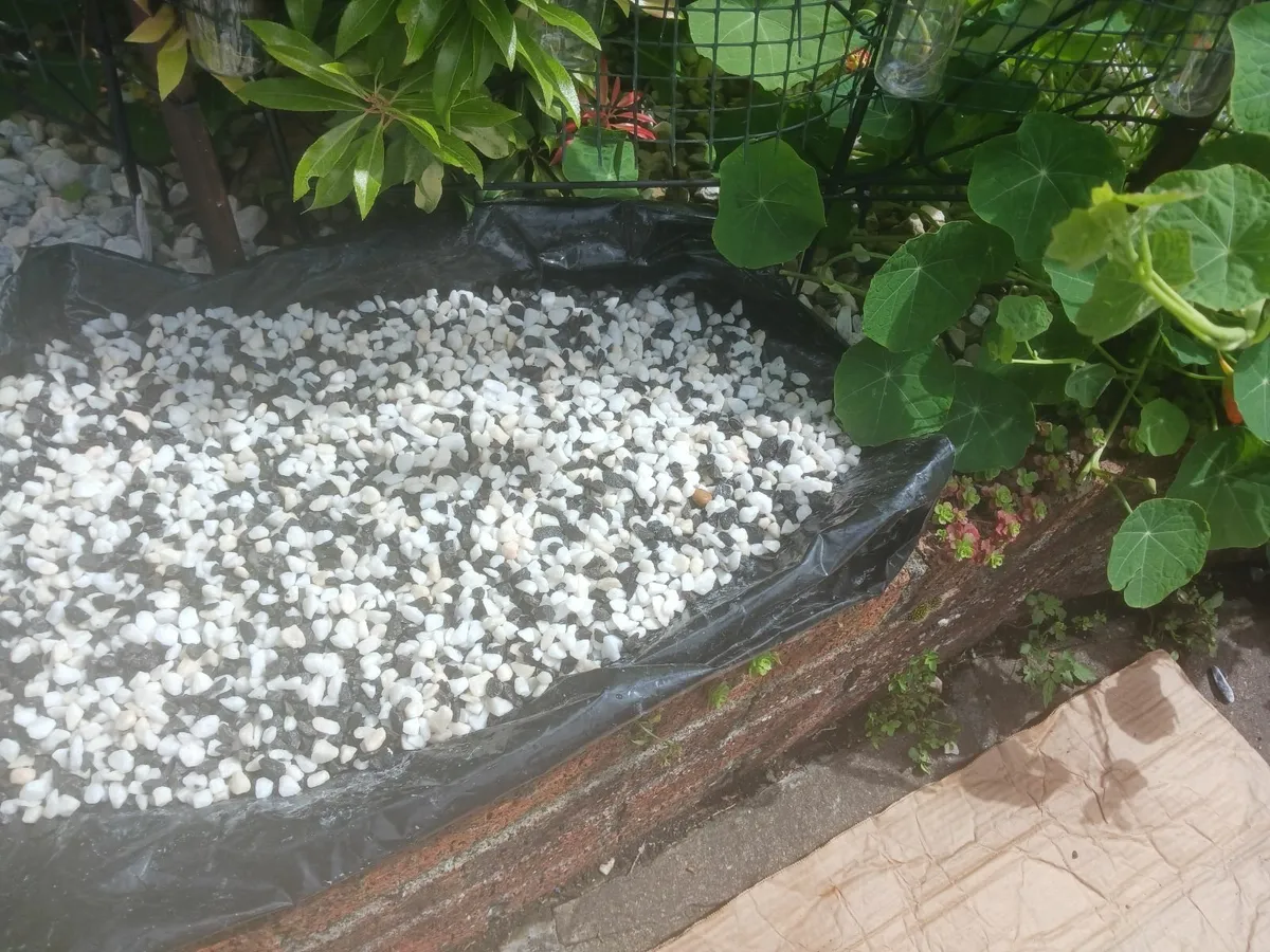 White and Black Stones (washed) for Garden.