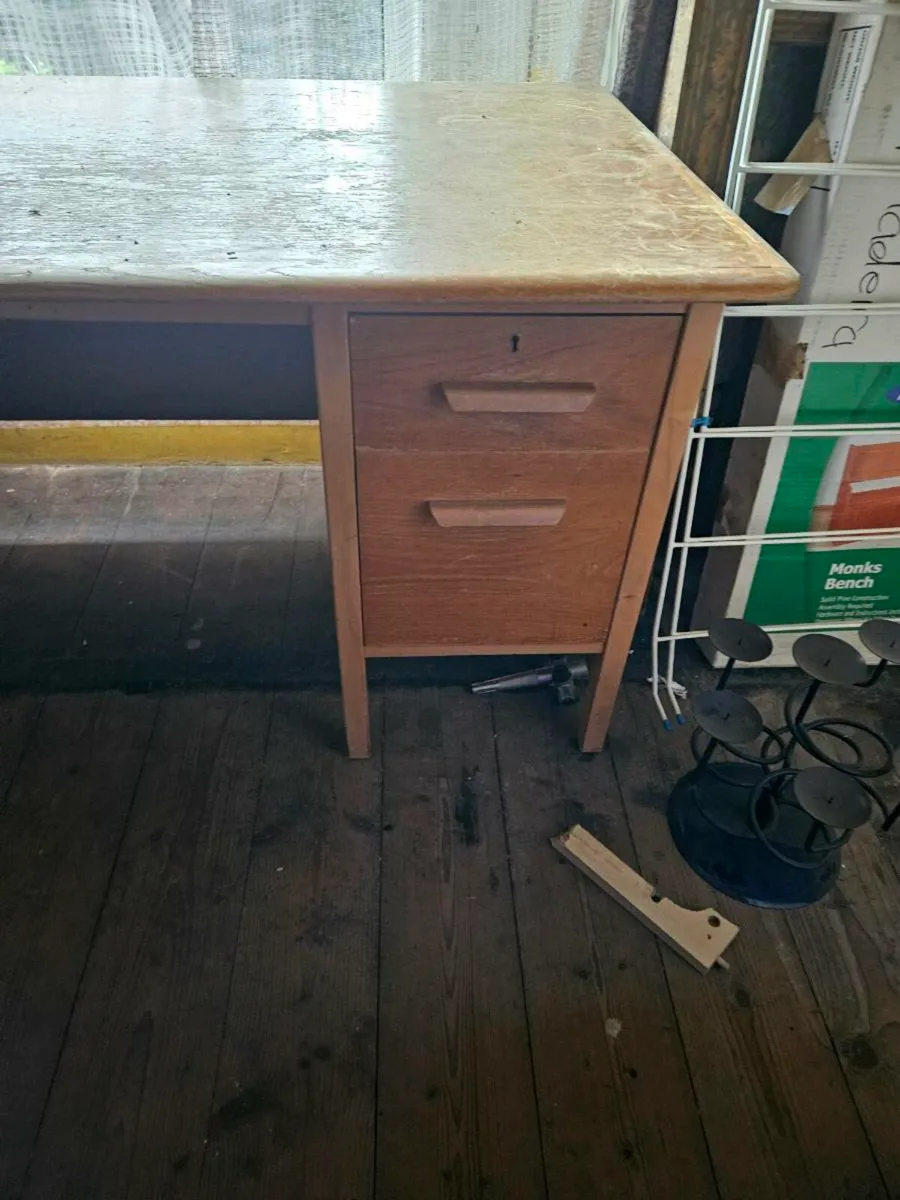 Vintage Retro Mid Century Office Desk - Image 4