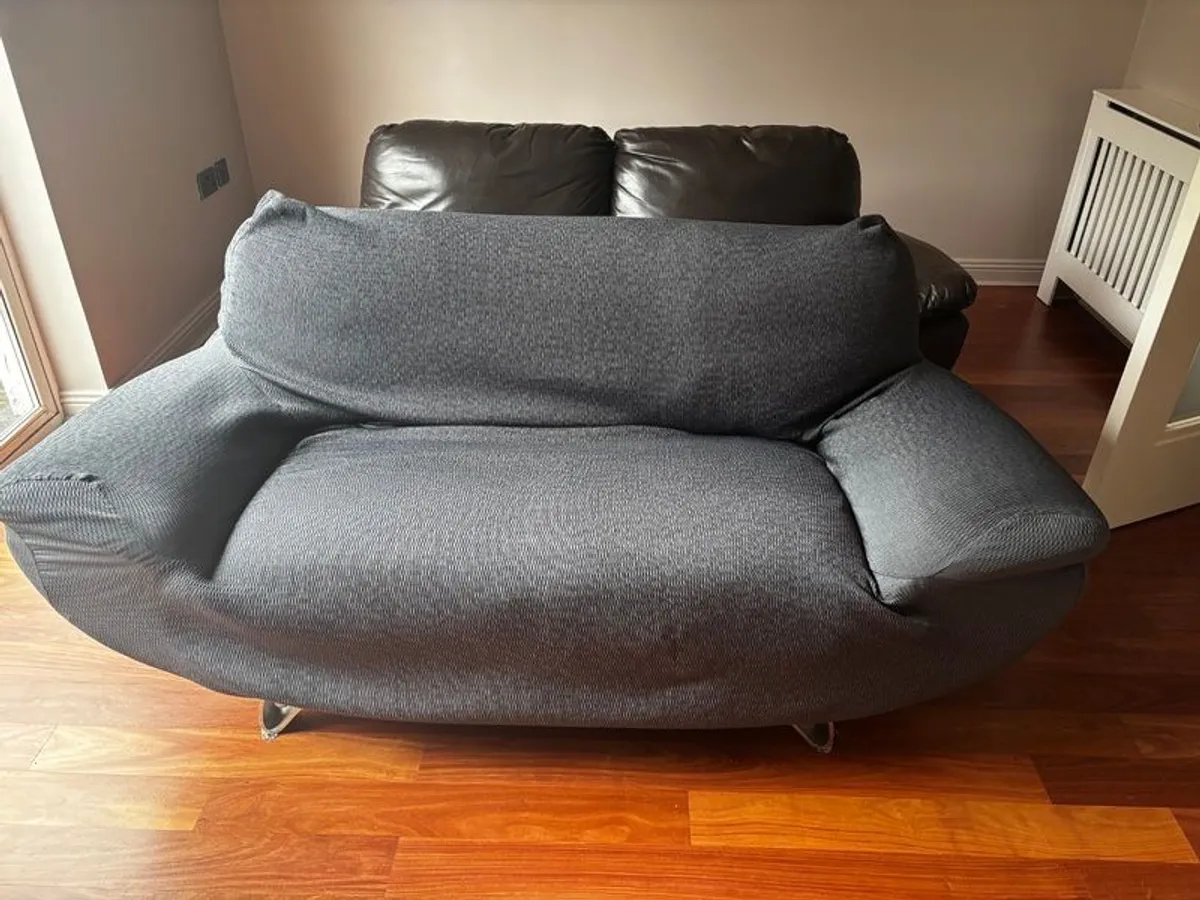 Brown leather couches - Image 2