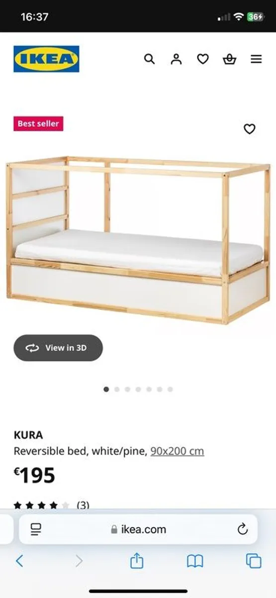IKEA Kura with mattress - Image 3