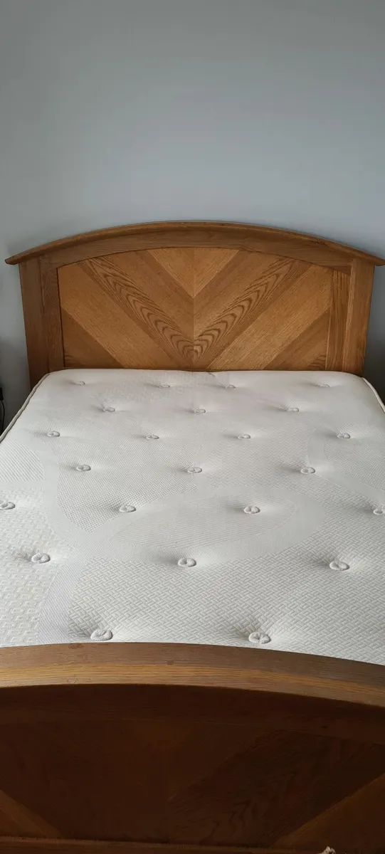 Solid Oak Double Bed - Image 2