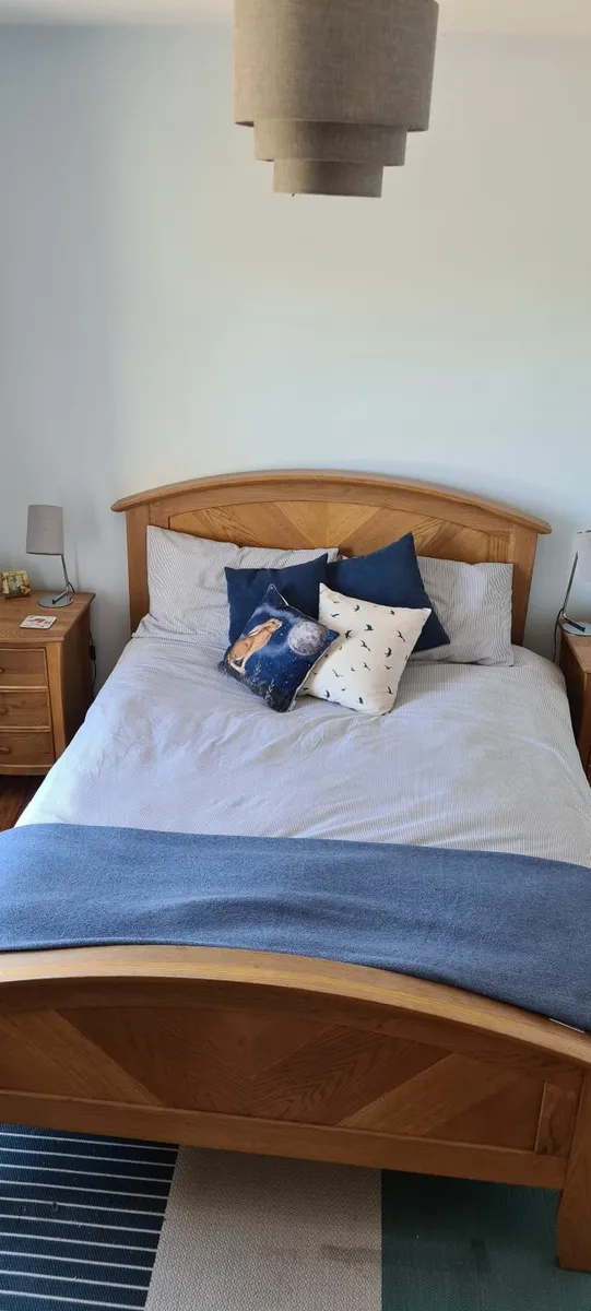 Solid Oak Double Bed - Image 3