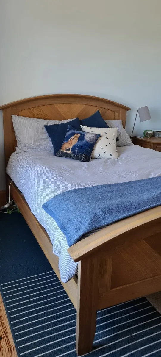 Solid Oak Double Bed - Image 4