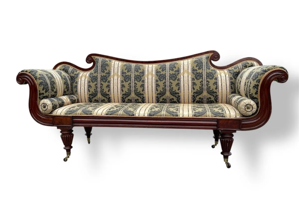 Irish regency mahogany sofa - Image 2