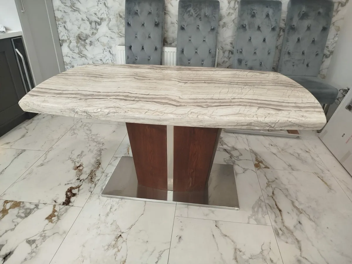 Grey Marble Table - Image 1