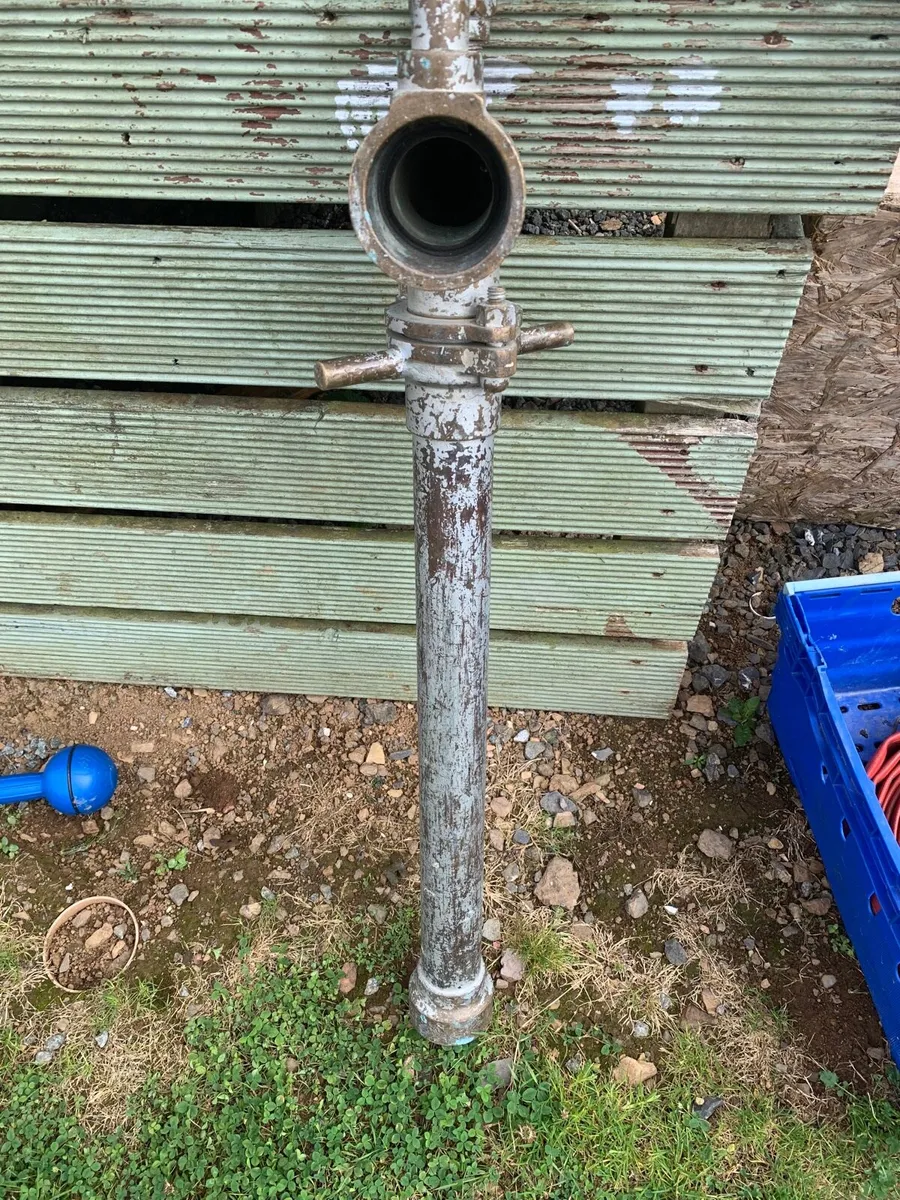 Vintage Brass Fire hydrant pipe and hose - Image 2