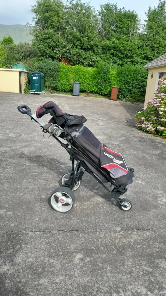 Golf Lefthand, men,Golf clubs and mobile club whee - Image 1