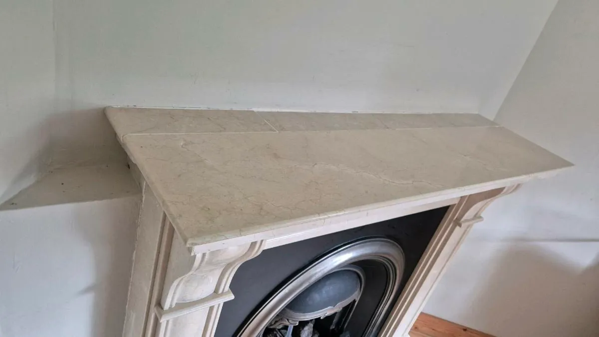 Marble Fireplace with Gas Fire for Sale - Image 4