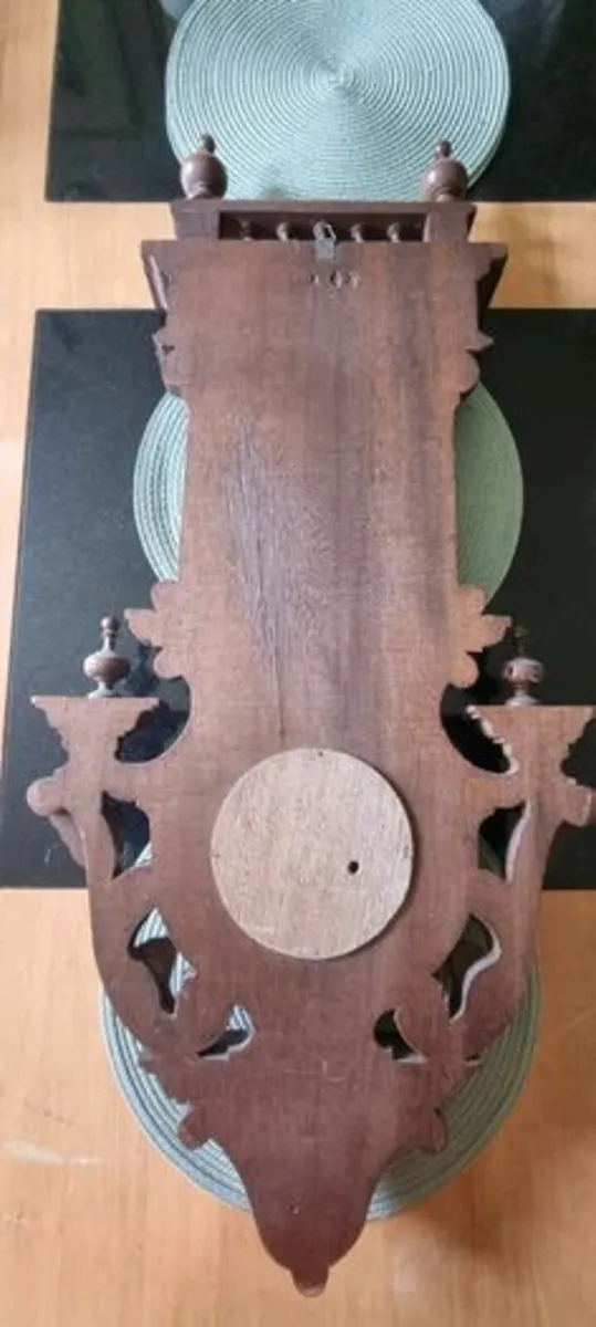 Large wooden, richly carved French barometer - Image 4