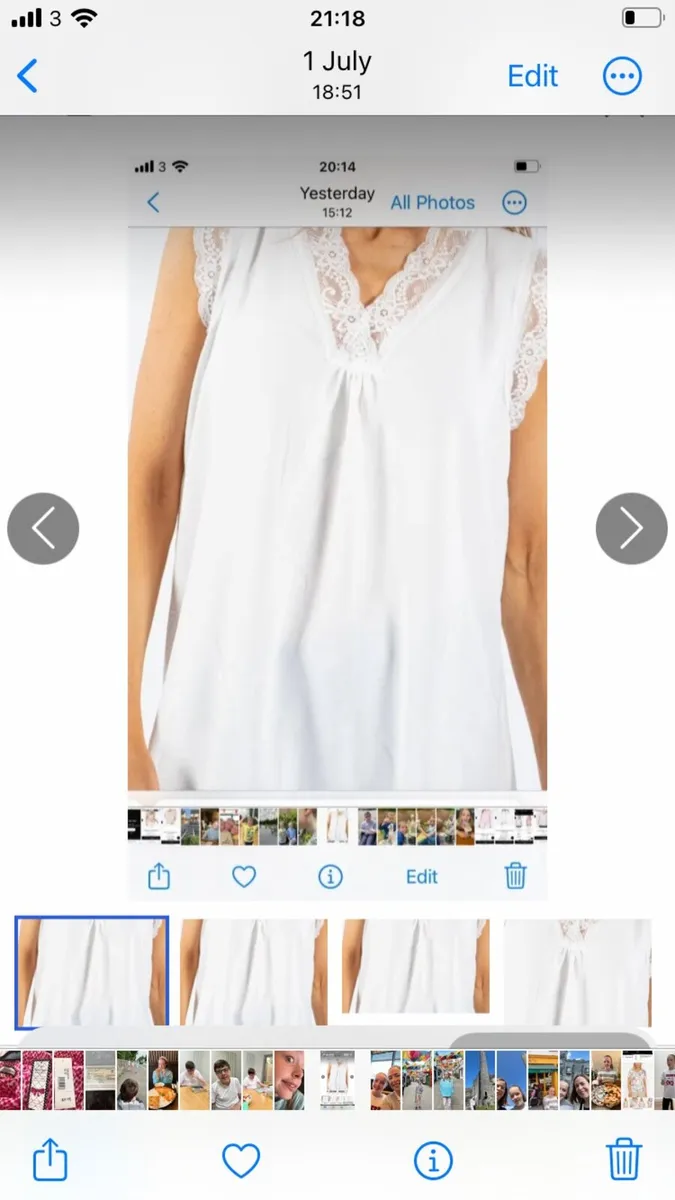 Ladies Lace Trimmed Vest Top - Image 2