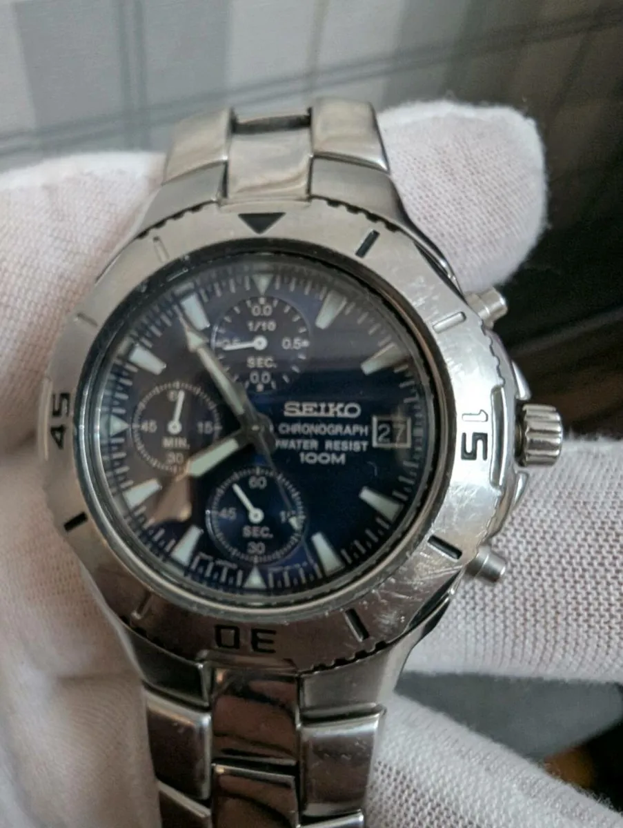 Vintage Seiko Chronograph mens watch - Image 3