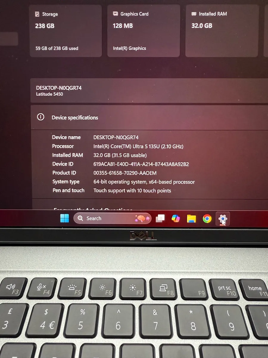 Dell Laptop ULTRA 5 32-256 Touchscreen - Image 4