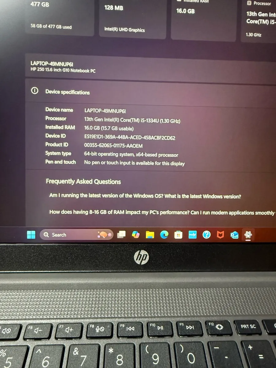 HP Laptop i5 pro 13gen 16-512 w11 - Image 4