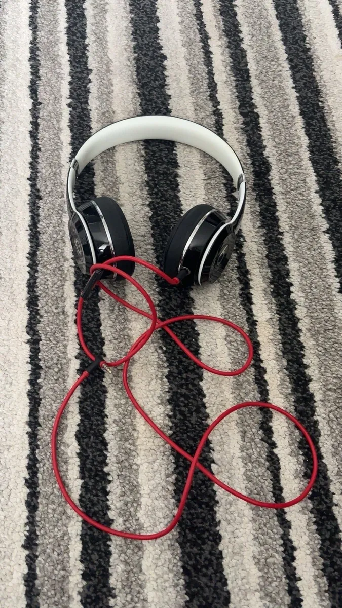 Black & Chrome Beats by Dre Solo 2 Headphones - Image 1