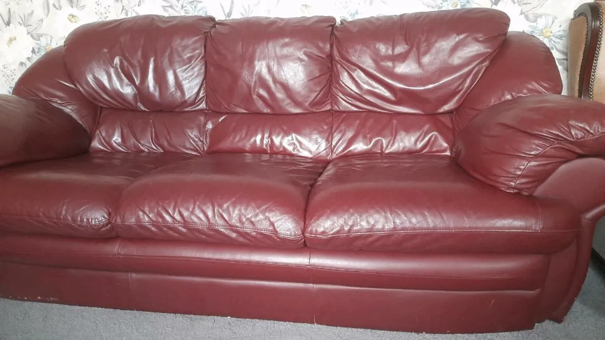 Leather Sofa 3 seater - Image 3
