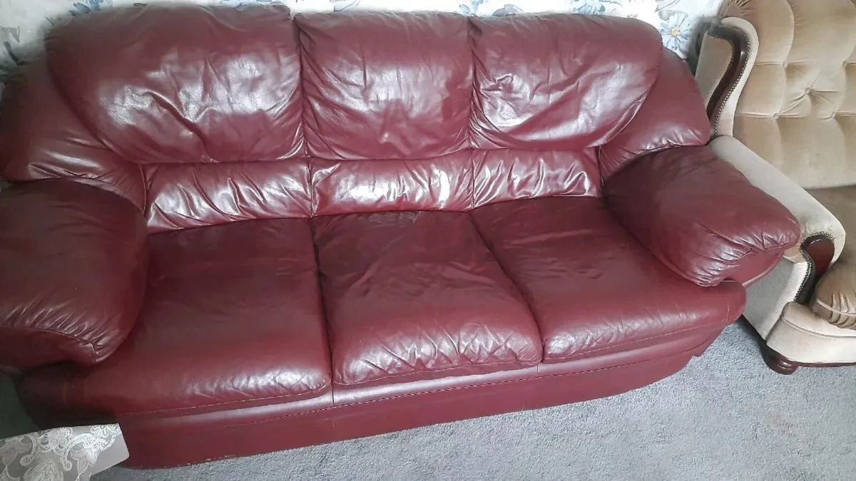 Leather Sofa 3 seater - Image 4