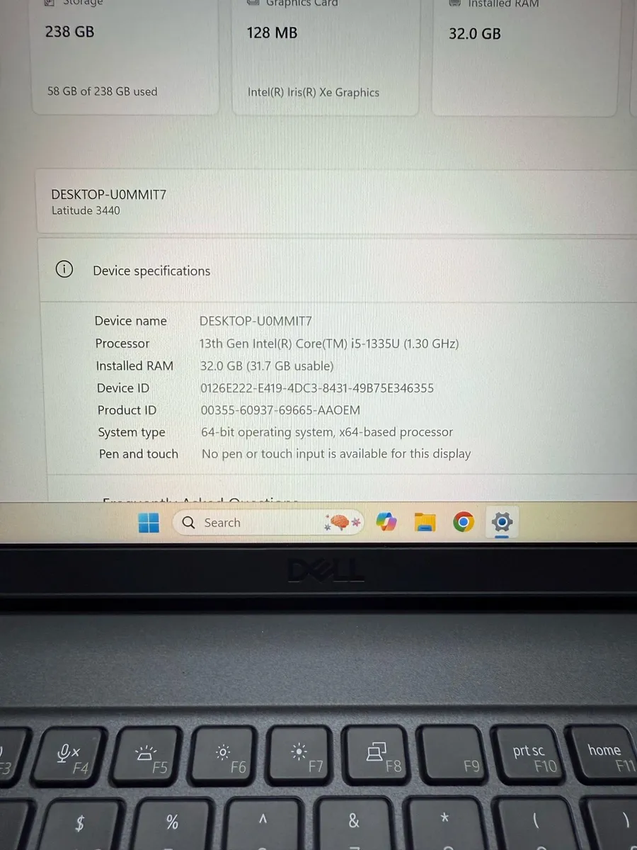 Dell laptop i5 13gen 32-256 win 11 pro - Image 4