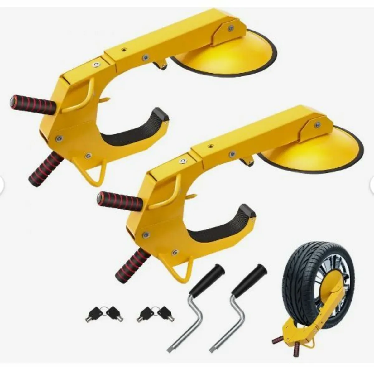 Wheel Lock Clamp, 2-Pack Trailer Wheel Lock - Image 1