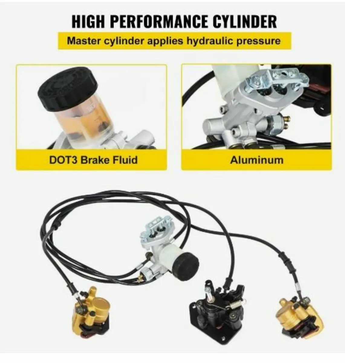 Complete Go-Kart Brake Master Cylinder Kit - Image 3