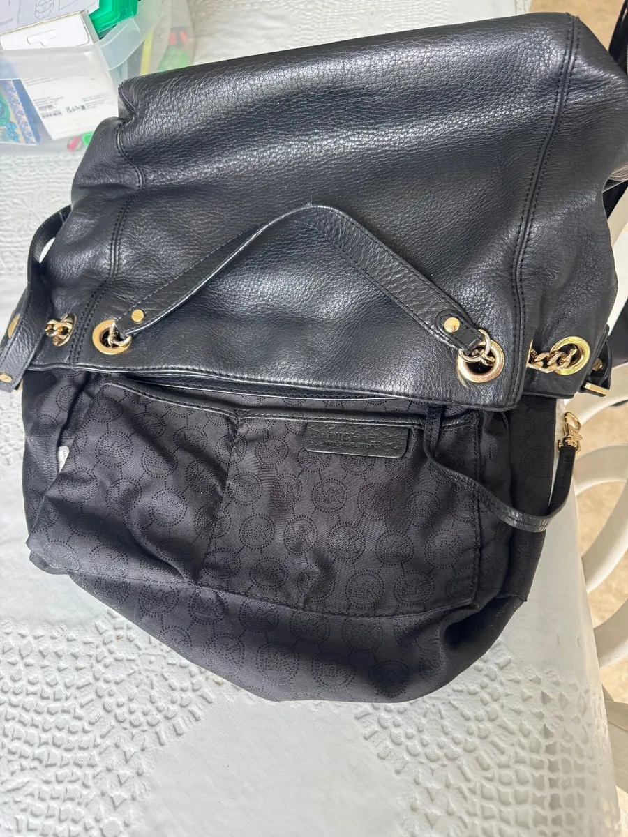Black leather michael Kors chain shoulder bag - Image 4