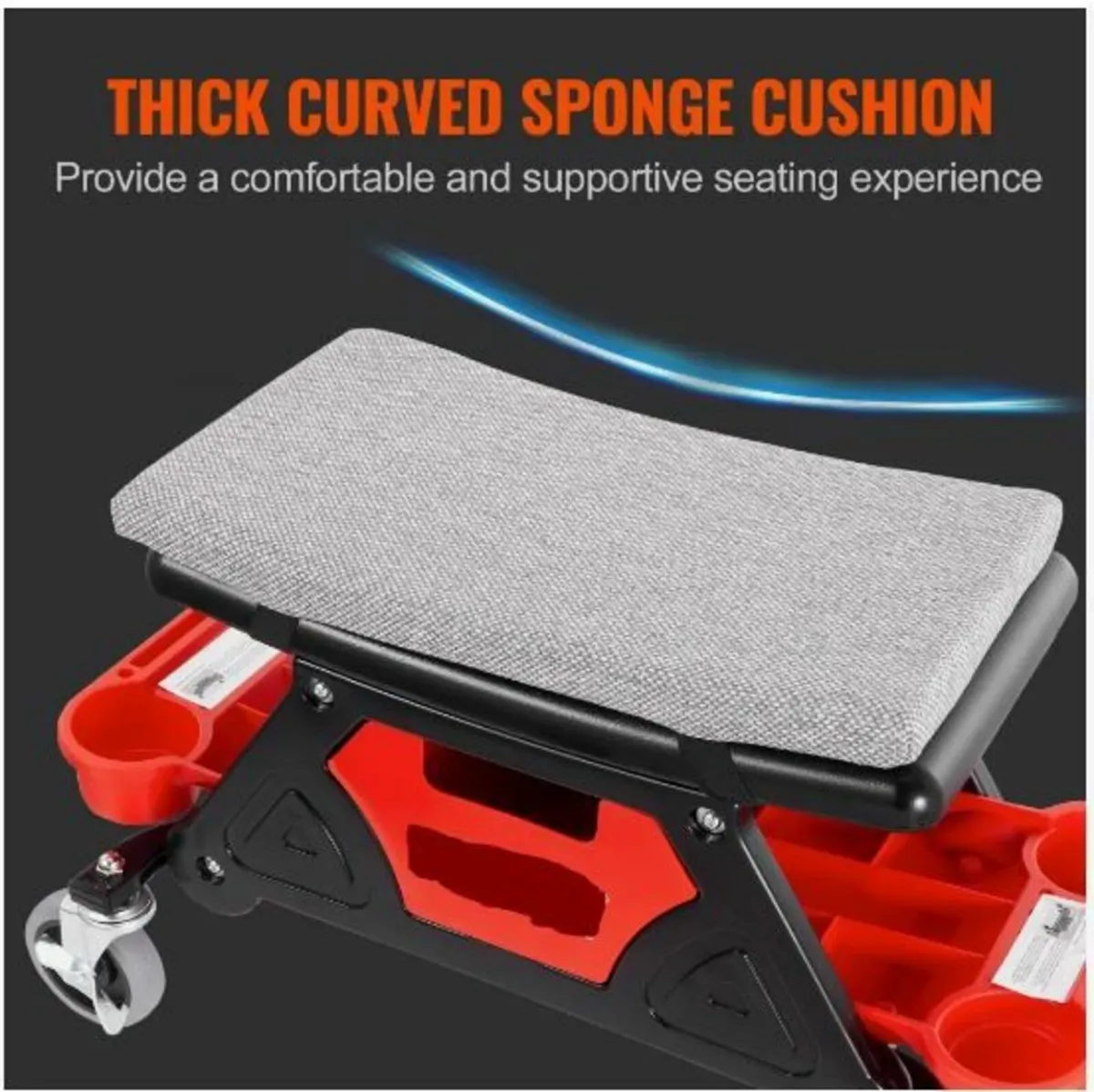 Mechanics Stool, 300 LBS Capacity - Image 2