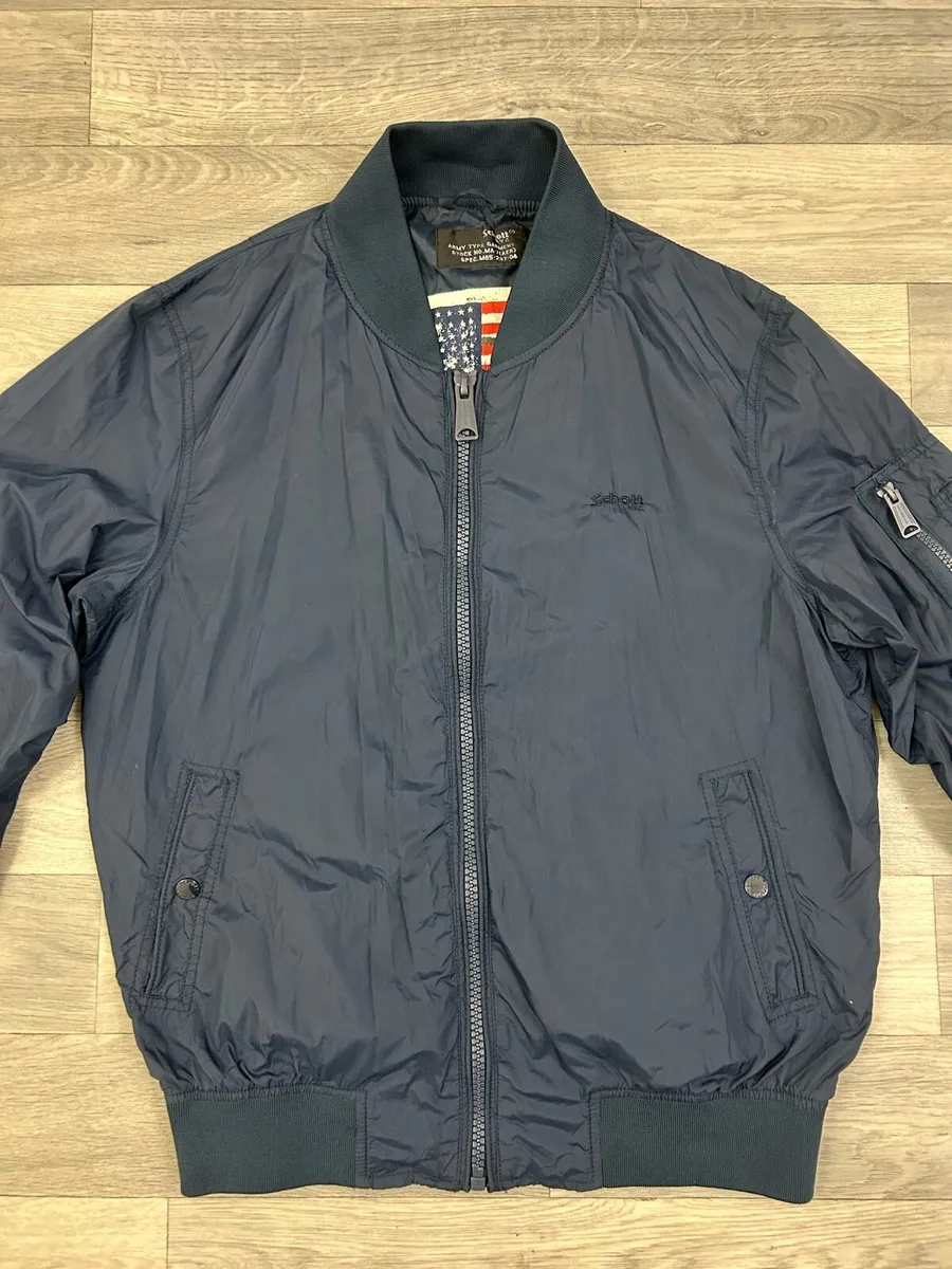Schott NYC Army Type Bomber Jacket Mens S/M - Image 2
