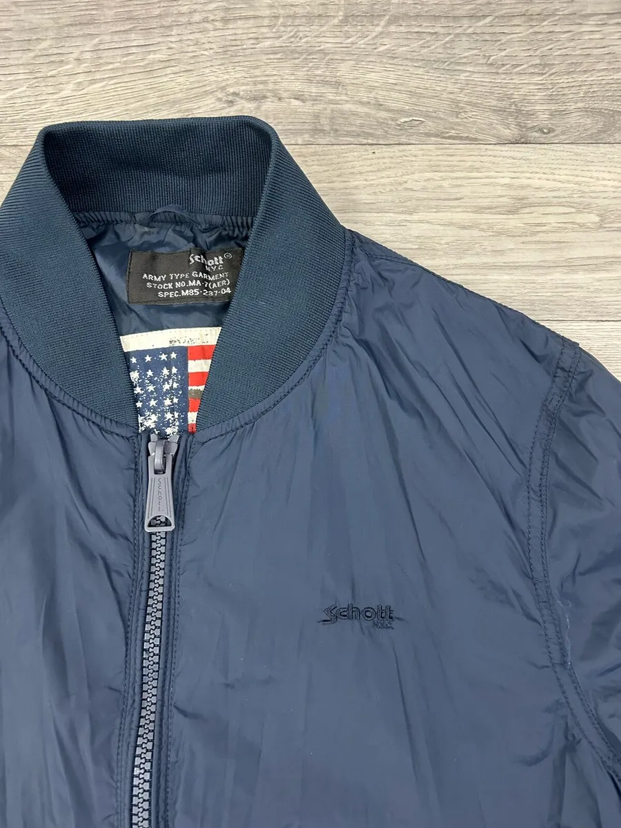 Schott NYC Army Type Bomber Jacket Mens S/M - Image 4