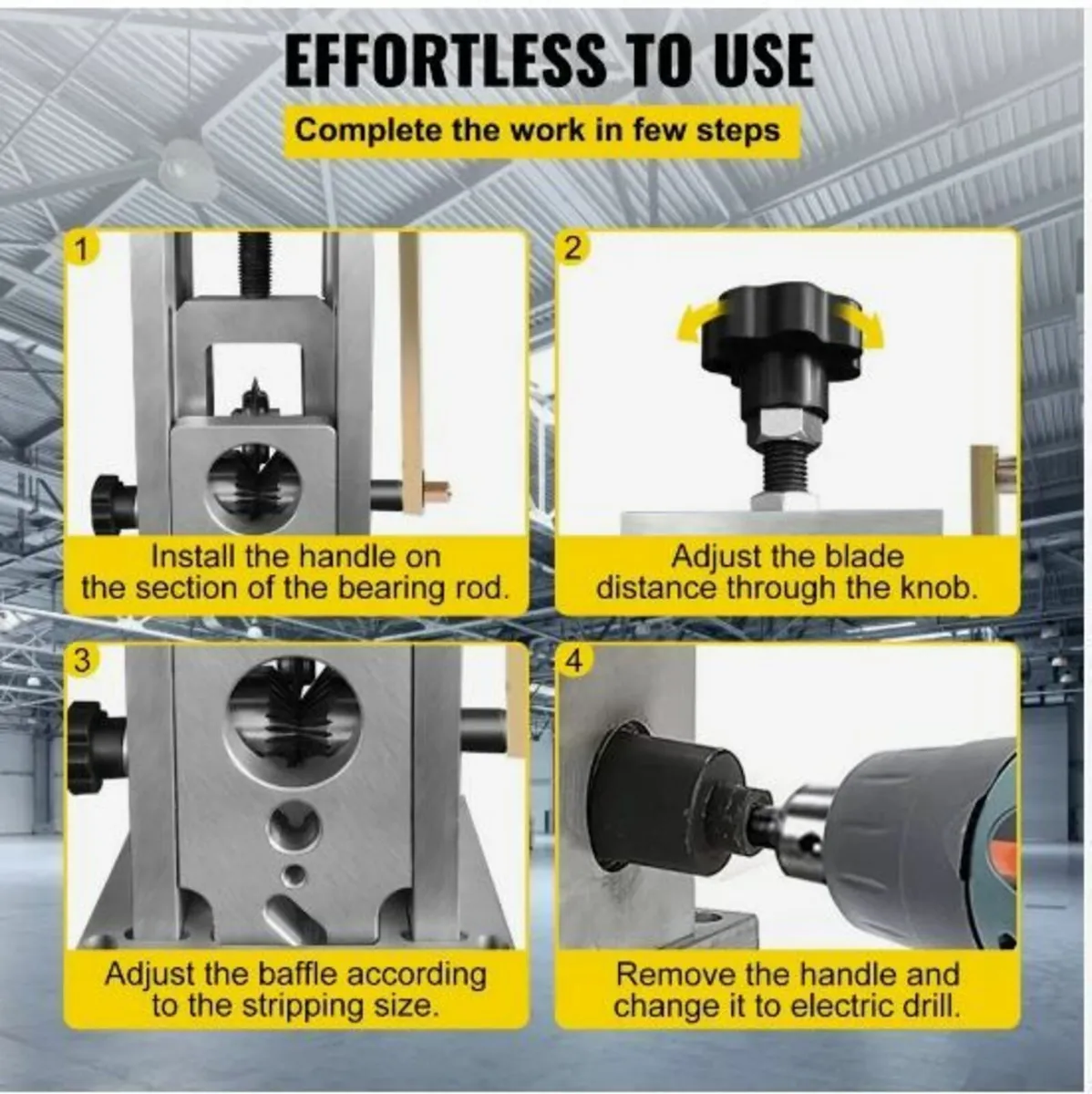 Wire Stripping Machine, 1.5-40 mm Drill Powered - Image 2