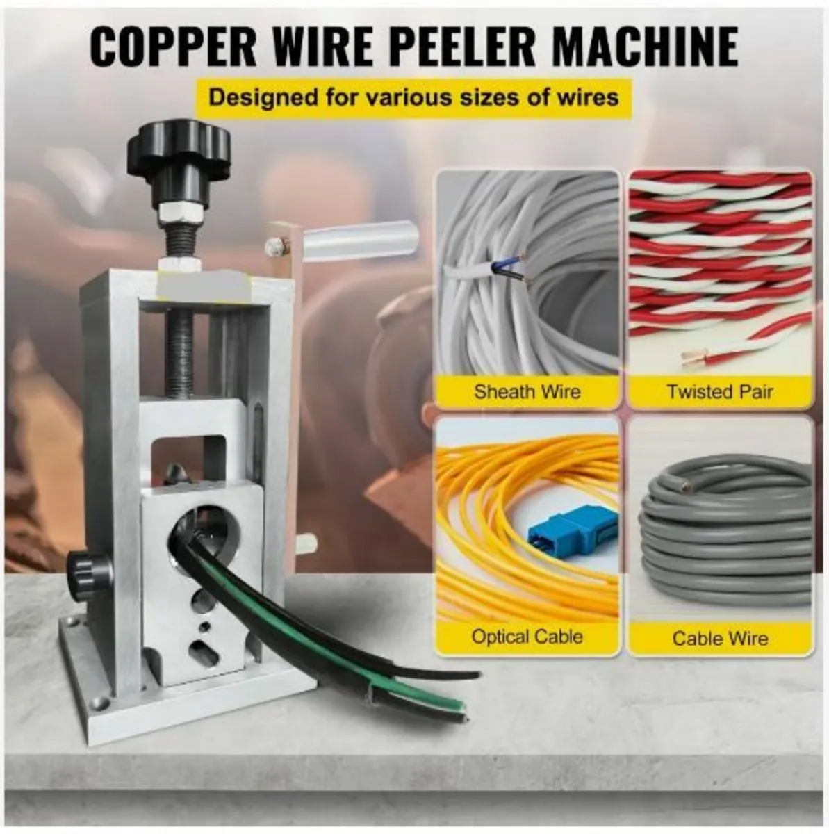 Wire Stripping Machine, 1.5-40 mm Drill Powered - Image 3