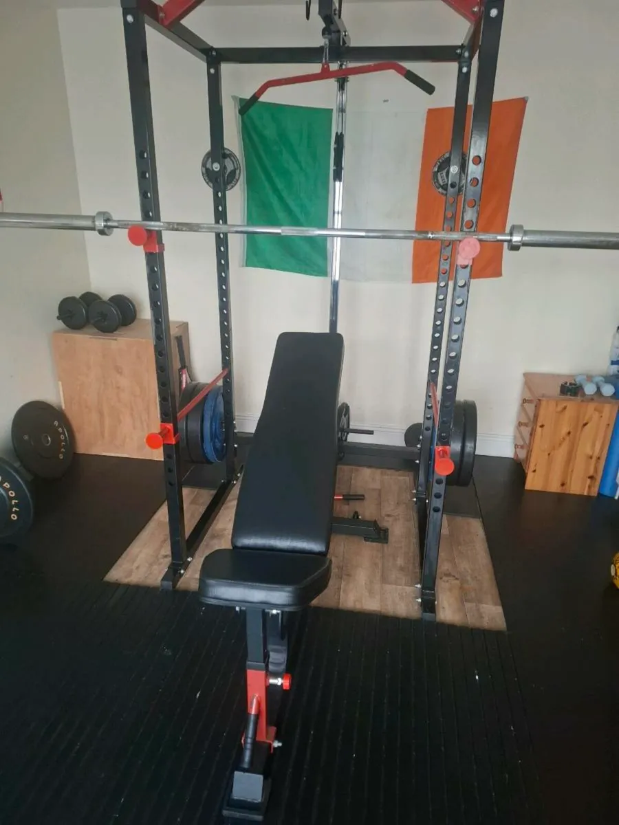 Squat rack and bench - Image 1