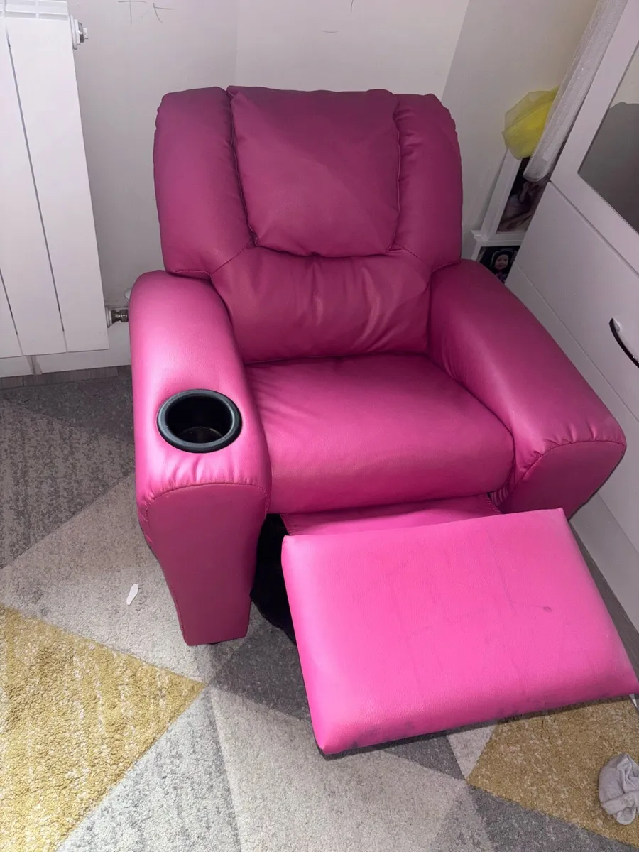 Childs Recliner Chair - Pink - Image 2