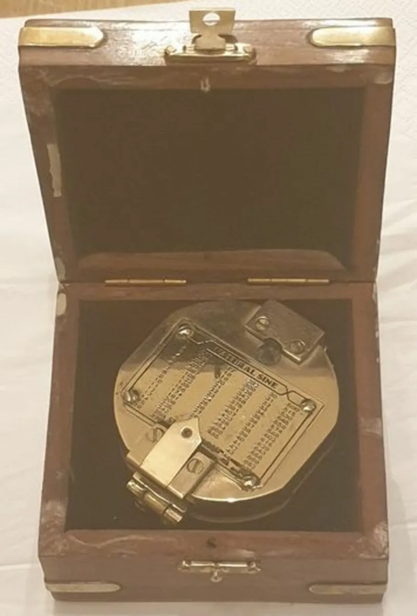 Vintage Brass Compass - Image 1