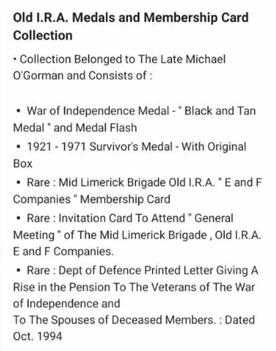 IRA Medal Collection - Image 3