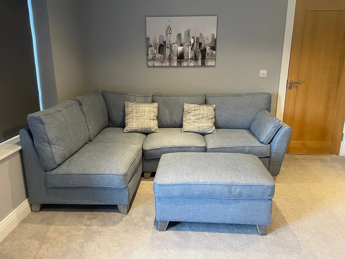 4 Seater corner couch, Armchair and Footrest - Image 2