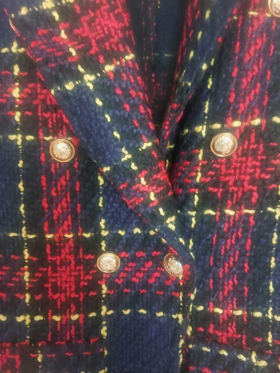 CBR navy tartan blazer (free post) - Image 2