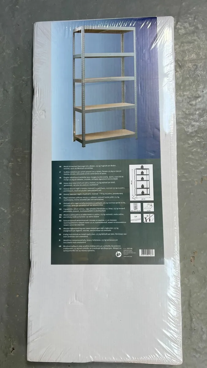 Heavy Duty Metal Shelf Galvanized NEW - Image 2