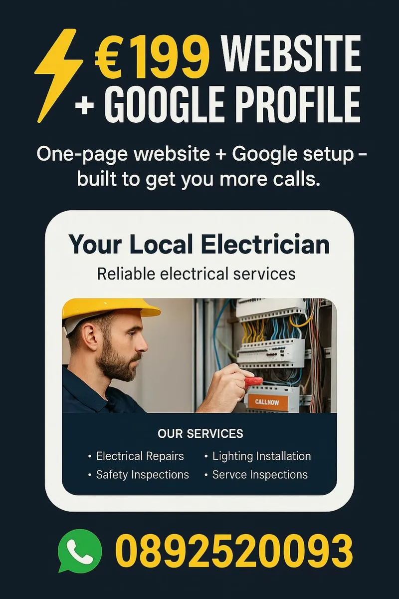 Electricians – Get More Calls with a €199 Website - Image 1