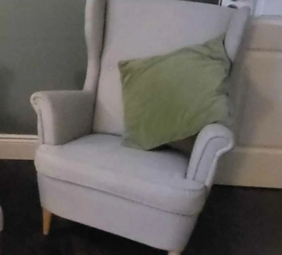 Ikea Wing Back Armchair - Biege - Image 2