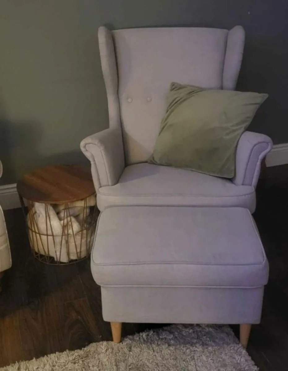 Ikea Wing Back Armchair - Biege - Image 1