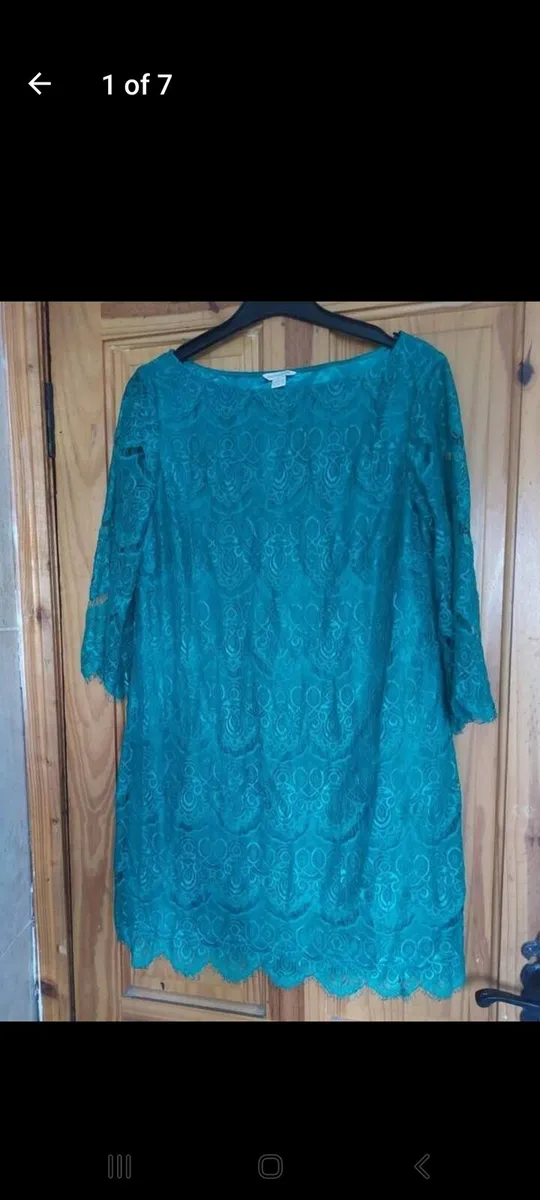 Monsoon teal lace mini dress (free postage) - Image 1