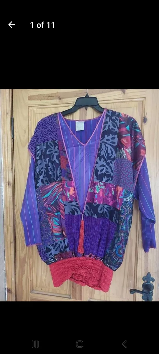 Vintage purple ladies patchwork top (free post) - Image 1