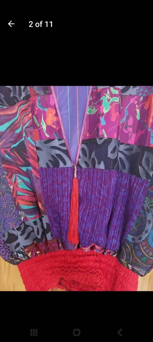 Vintage purple ladies patchwork top (free post) - Image 2