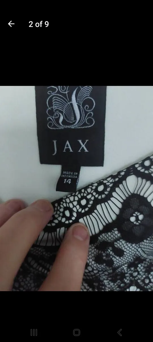 Jax black and white lace dress (free postage) - Image 1