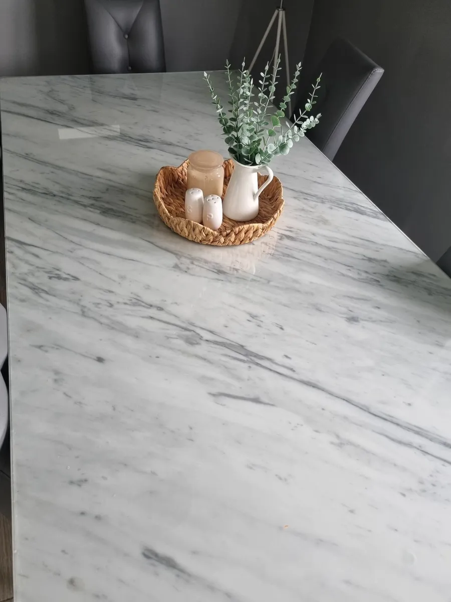 Real marble dining table for sale - Image 1