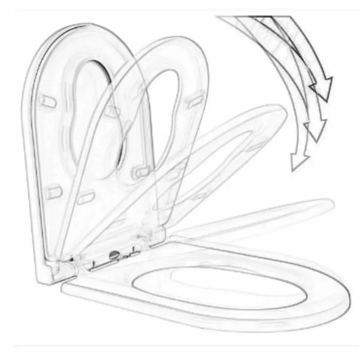 Cover Close Toilet Seat Soft System Lid - Image 4
