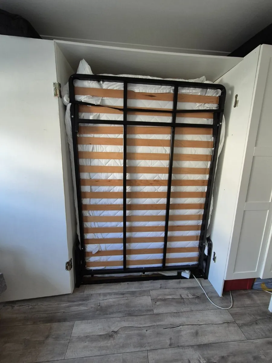 Vertical wall bed- space saving double bed and mat - Image 1