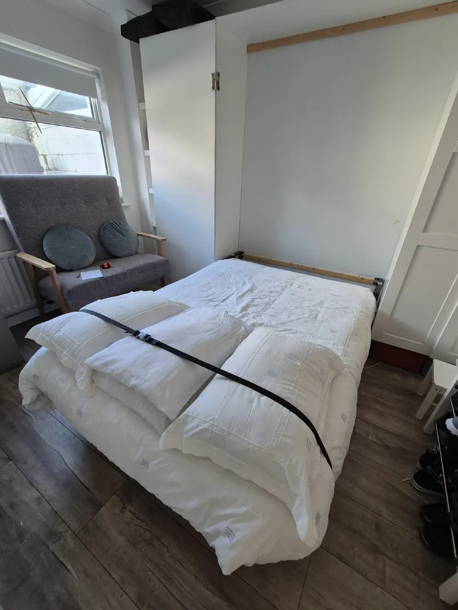 Vertical wall bed- space saving double bed and mat - Image 2