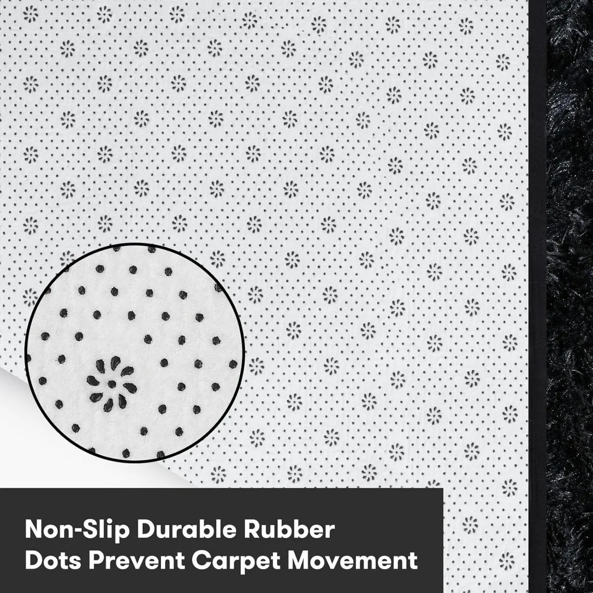 Rug Black Soft Fluffy cosy rug Shaggy 160x230cm - Image 4