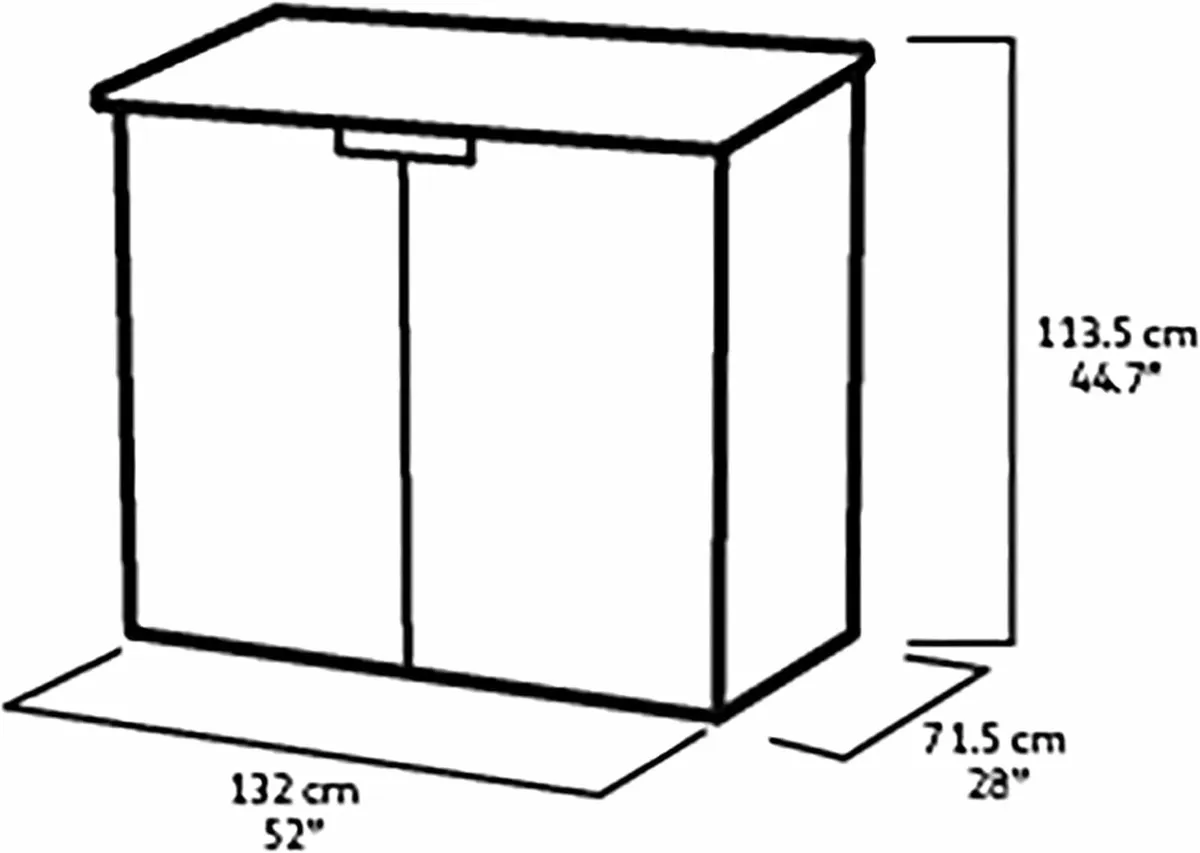 Outdoor Garden Storage Shed, Dark Grey 32x71x113cm - Image 2